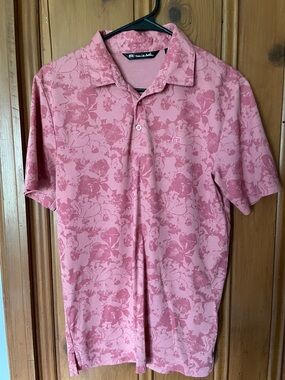 Travis Mathew Men’s Rose Pink Floral Polo